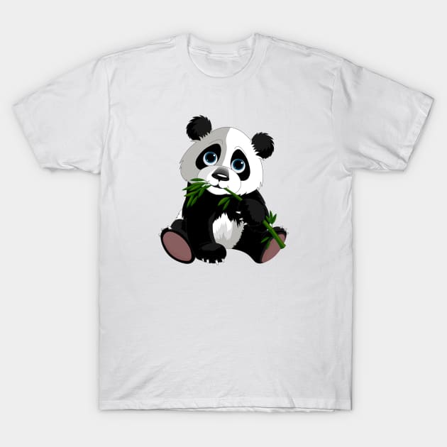 Panda T-Shirt by Mendi Art